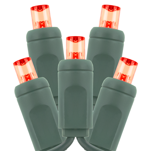 Red 5mm Conical LED String 23.5', 70 Lights W/ 4